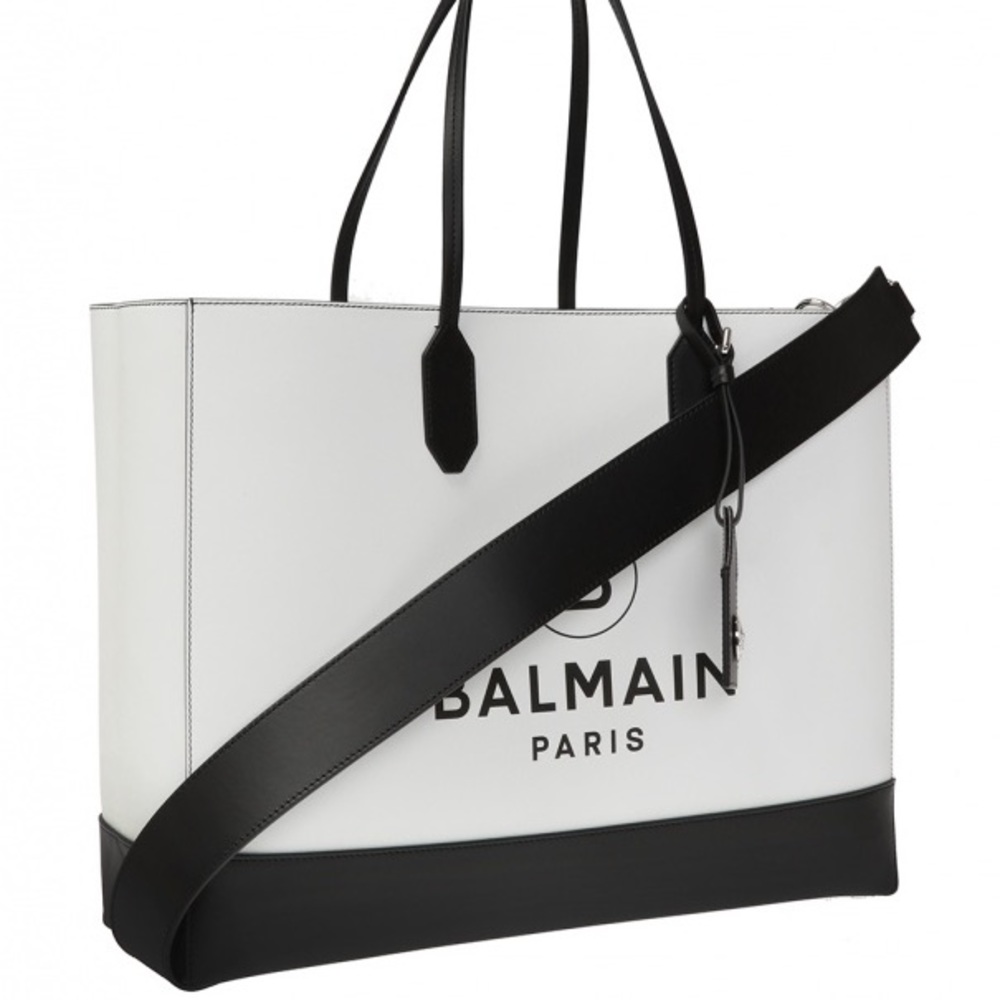 BALMAIN PARIS LARGE BLACK AND WHITE TOTE